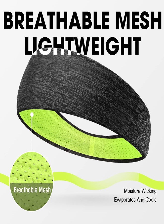 Braylin 5-Pack Breathable Sport Headbands for Men, Sweat-Wicking, Elastic Stretch, Non-Slip - Image 2